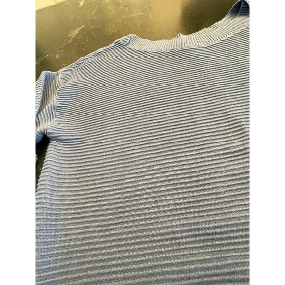 Blue ribbed NWOT sweater soft and slouchy athleisure L - Picture 8 of 8